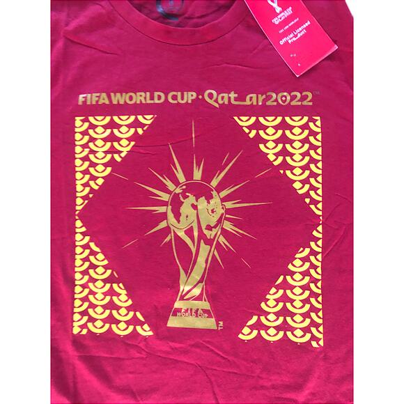 FIFA World Cup Qatar 2022 Large Tshirt Red - Picture 3 of 7